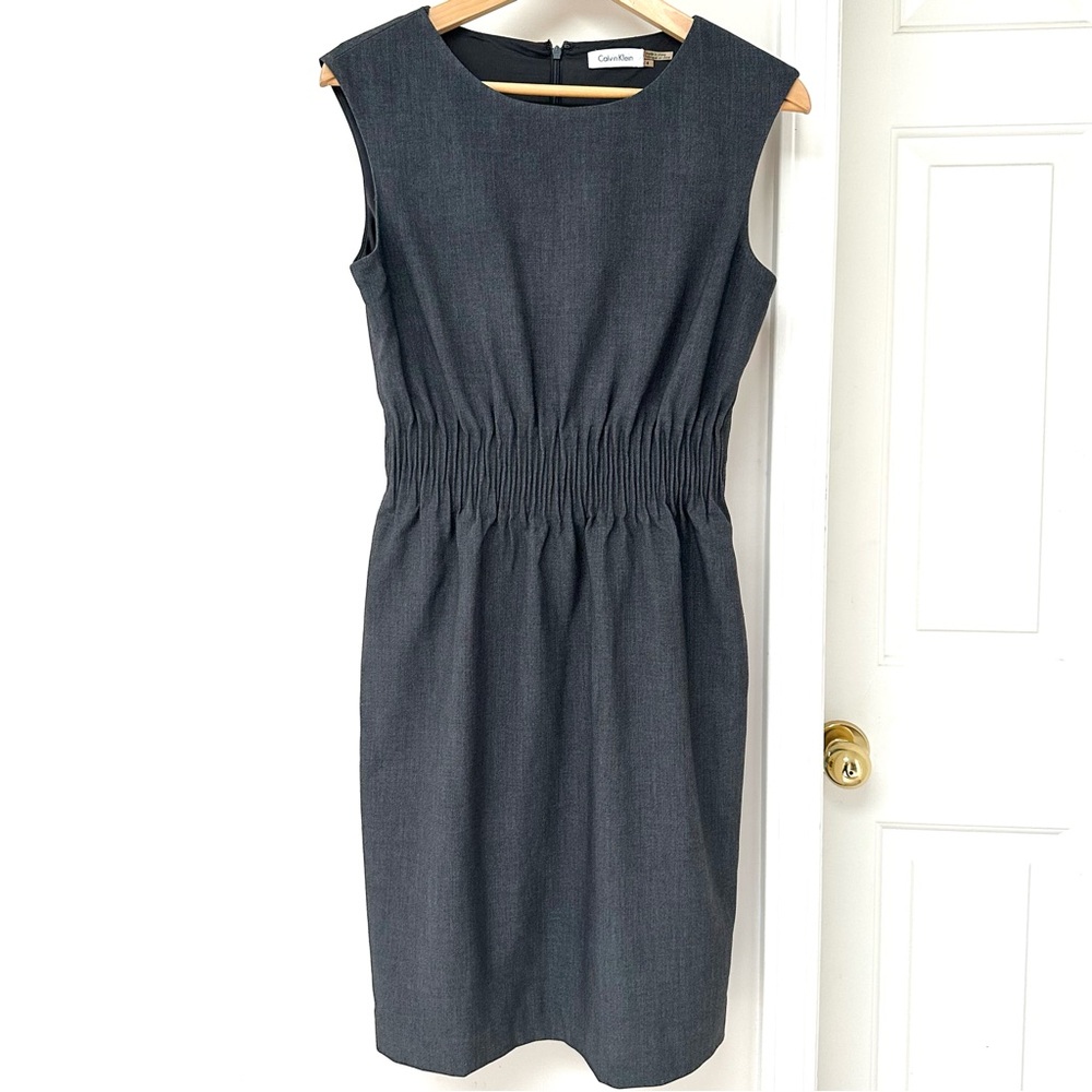 Calvin Klein charcoal Gray Sleeveless Sheath Dress